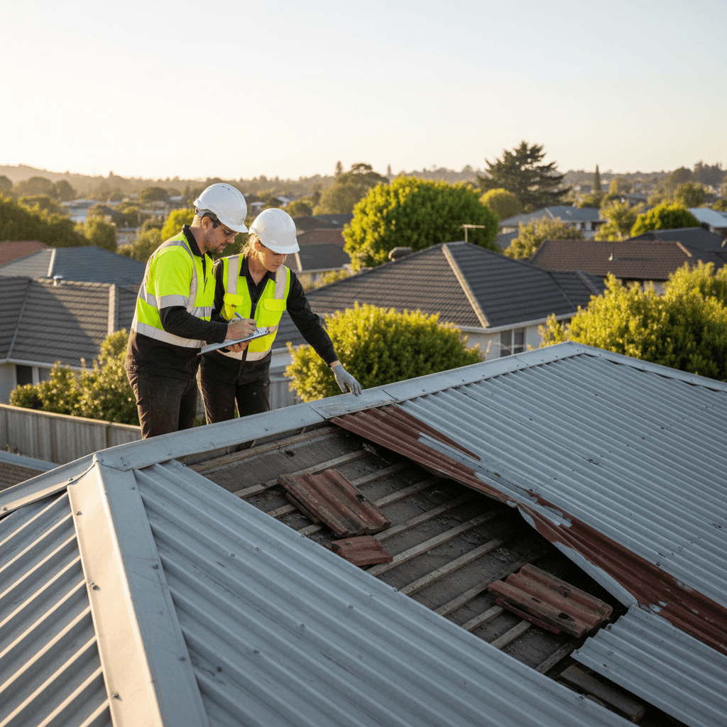 Roof damage assessment by qualified professionals